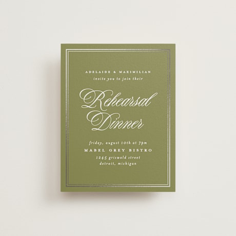 Foil-Pressed Rehearsal Dinner Cards