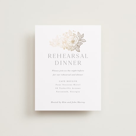 Foil-Pressed Rehearsal Dinner Cards
