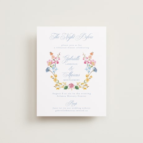 Foil-Pressed Rehearsal Dinner Cards