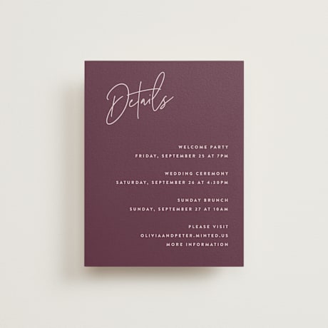 Reception Cards