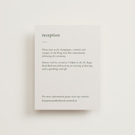 Reception Cards