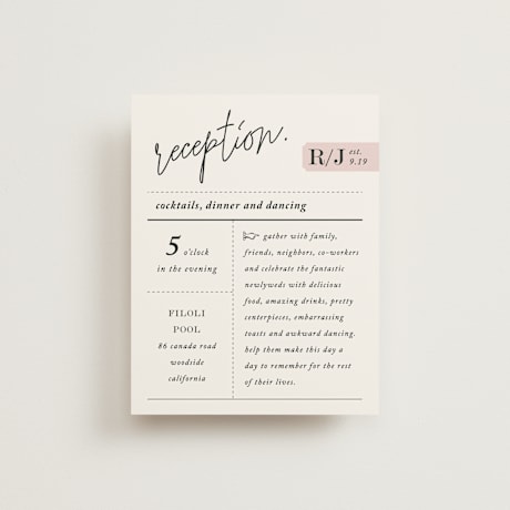 Reception Cards