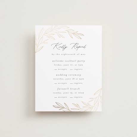 Foil-Pressed Multi-Event RSVP Cards