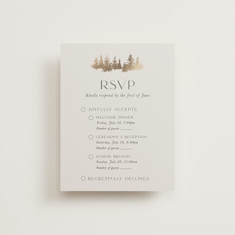 Foil-Pressed Multi-Event RSVP Cards