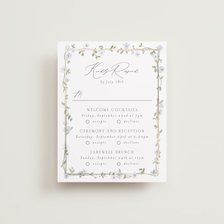 Foil-Pressed Multi-Event RSVP Cards