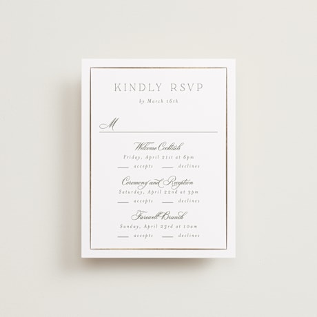 Foil-Pressed Multi-Event RSVP Cards