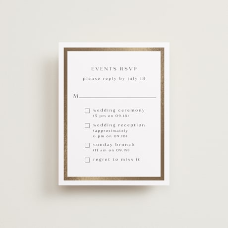 Foil-Pressed Multi-Event RSVP Cards
