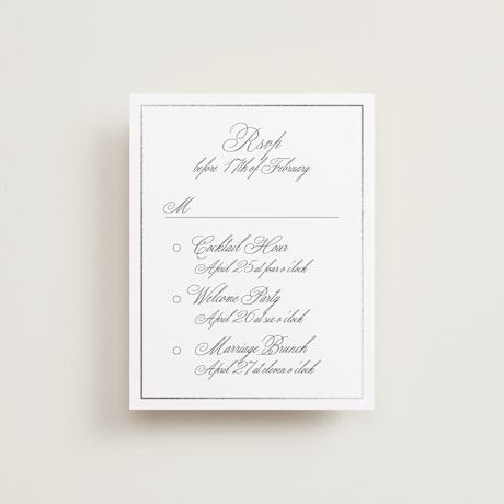 Foil-Pressed Multi-Event RSVP Cards