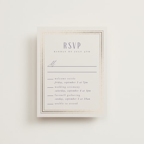 Foil-Pressed Multi-Event RSVP Cards