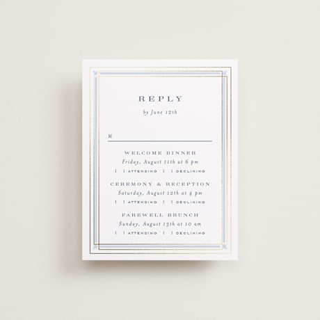 Foil-Pressed Multi-Event RSVP Cards