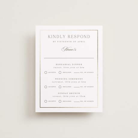 Foil-Pressed Multi-Event RSVP Cards