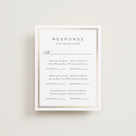 Foil-Pressed Multi-Event RSVP Cards