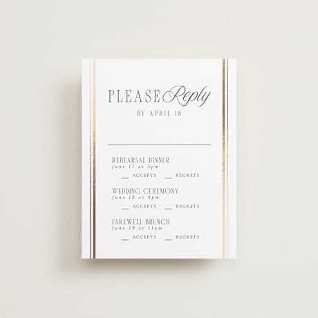Foil-Pressed Multi-Event RSVP Cards