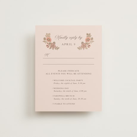 Foil-Pressed Multi-Event RSVP Cards