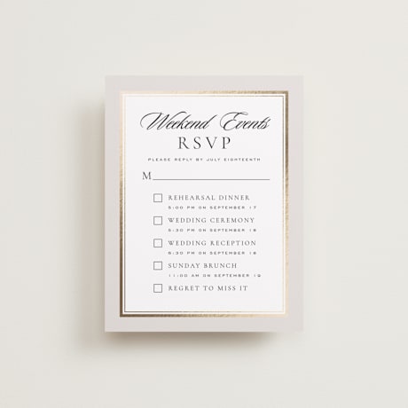 Foil-Pressed Multi-Event RSVP Cards