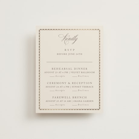 Foil-Pressed Multi-Event RSVP Cards