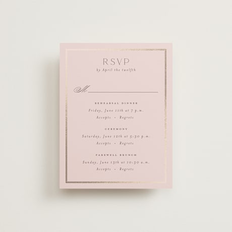 Foil-Pressed Multi-Event RSVP Cards