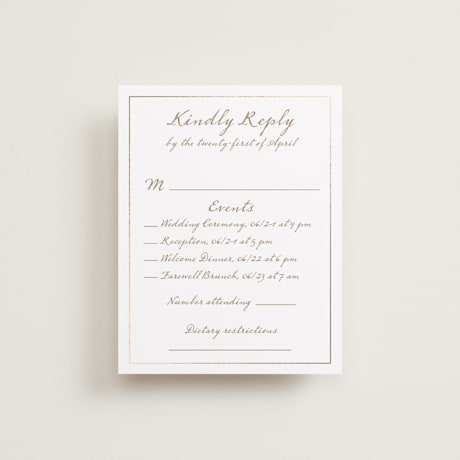 Foil-Pressed Multi-Event RSVP Cards