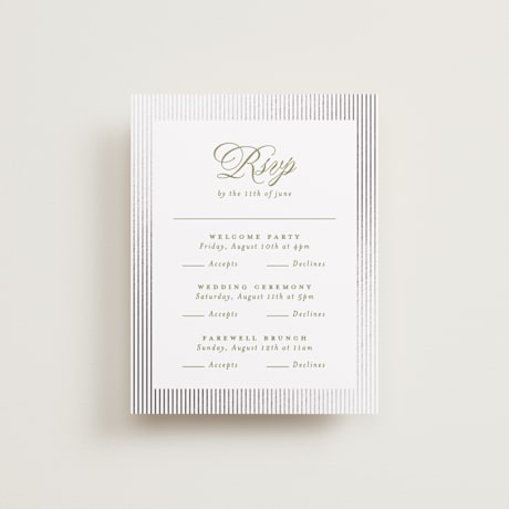 Foil-Pressed Multi-Event RSVP Cards