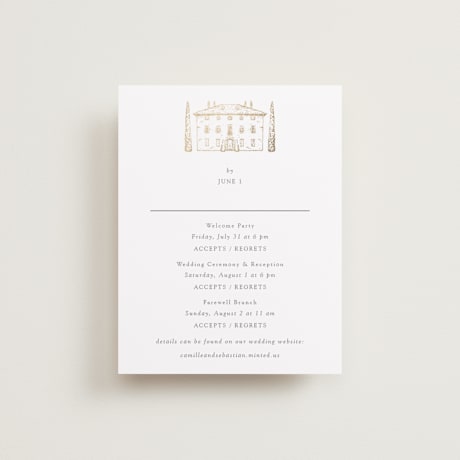 Foil-Pressed Multi-Event RSVP Cards