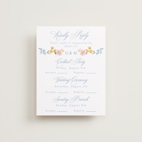 Foil-Pressed Multi-Event RSVP Cards