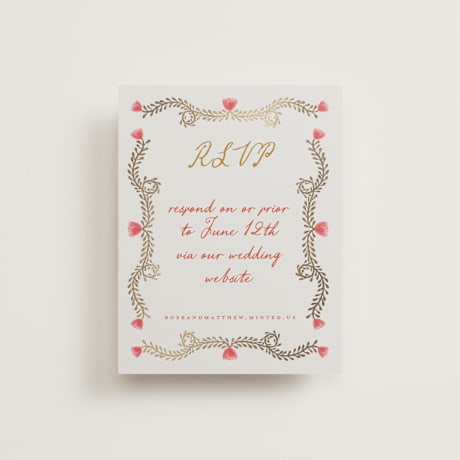 Foil-Pressed RSVP Online Enclosure Cards