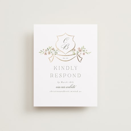 Foil-Pressed RSVP Online Enclosure Cards