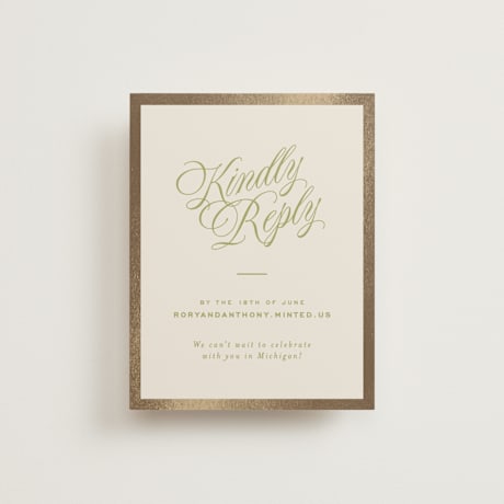 Foil-Pressed RSVP Online Enclosure Cards