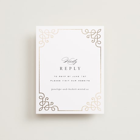 Foil-Pressed RSVP Online Enclosure Cards