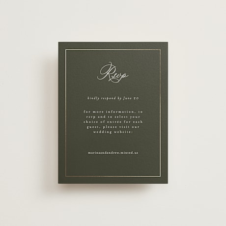 Foil-Pressed RSVP Online Enclosure Cards