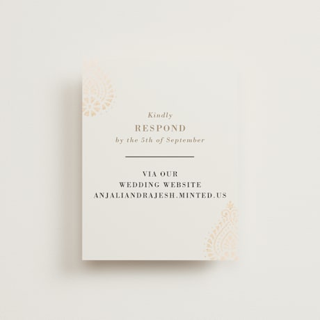 Foil-Pressed RSVP Online Enclosure Cards