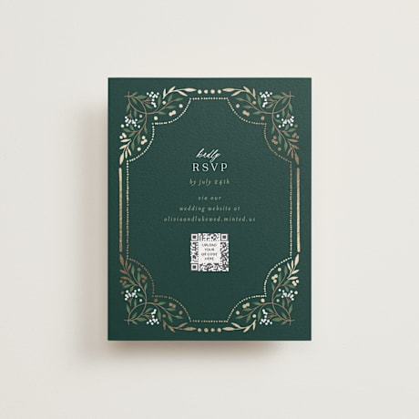 Foil-Pressed RSVP Online Enclosure Cards