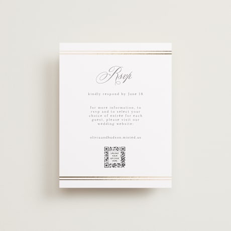Foil-Pressed RSVP Online Enclosure Cards