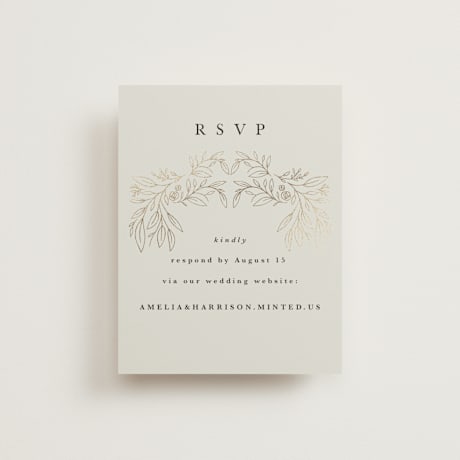 Foil-Pressed RSVP Online Enclosure Cards