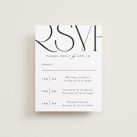 Multi-Event RSVP Cards