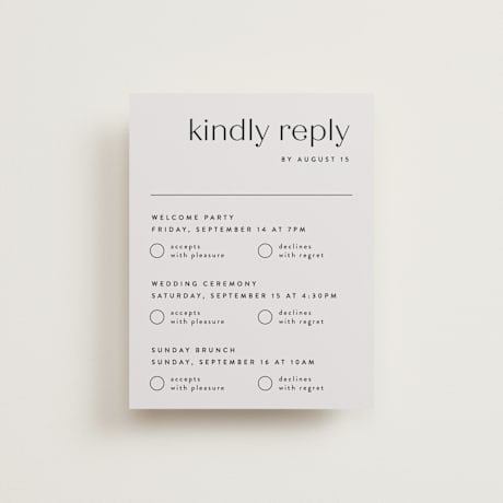 Multi-Event RSVP Cards