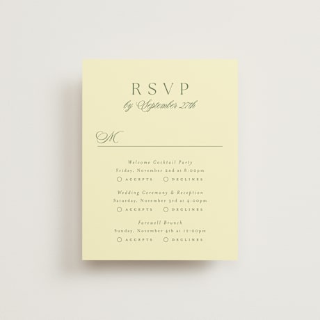 Multi-Event RSVP Cards