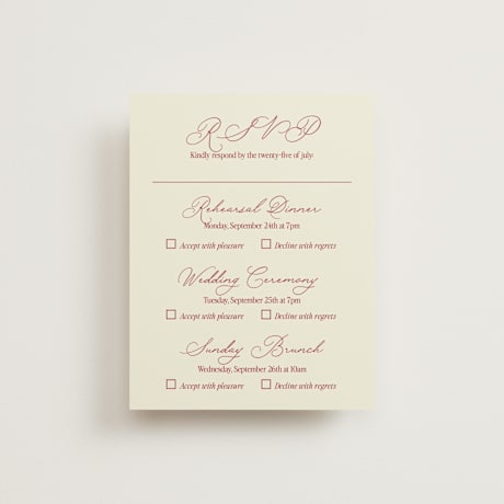 Multi-Event RSVP Cards