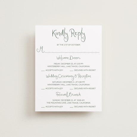 Multi-Event RSVP Cards
