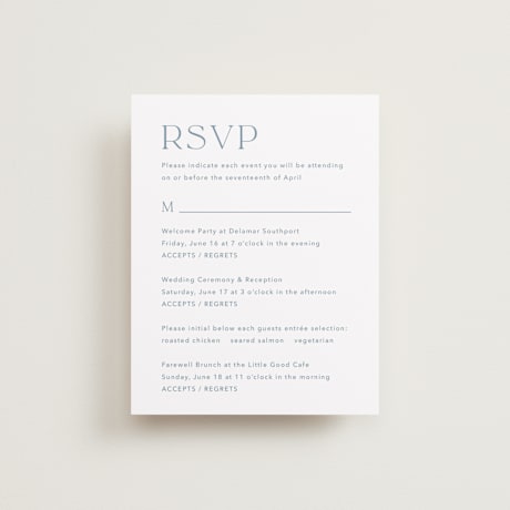 Multi-Event RSVP Cards