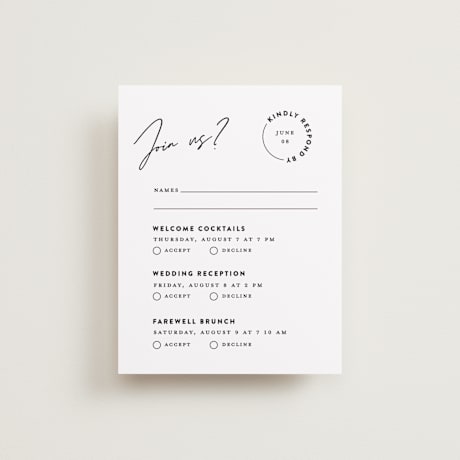 Multi-Event RSVP Cards