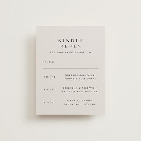 Multi-Event RSVP Cards