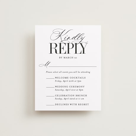 Multi-Event RSVP Cards