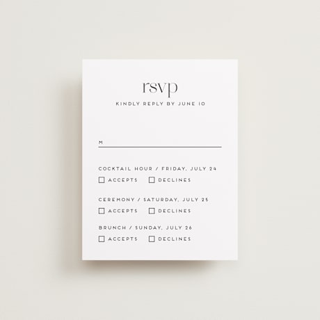 Multi-Event RSVP Cards
