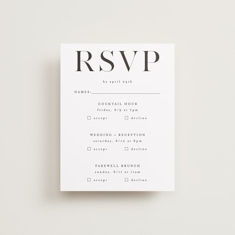 Multi-Event RSVP Cards