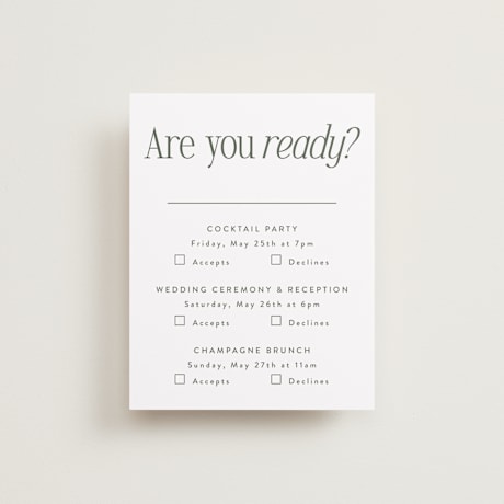 Multi-Event RSVP Cards