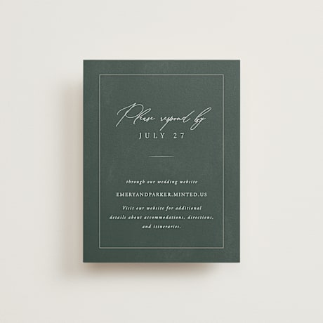 RSVP Online Enclosure Cards