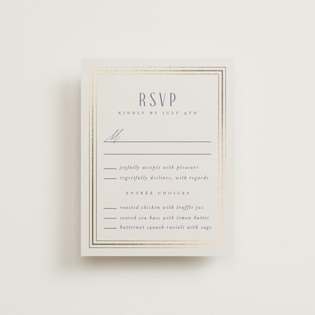 Foil-Pressed RSVP Cards