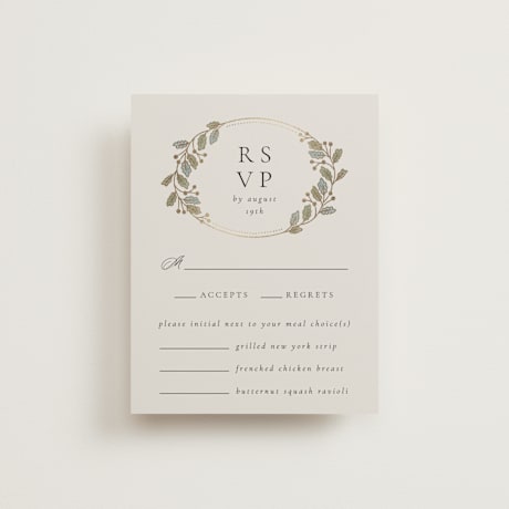 Foil-Pressed RSVP Cards