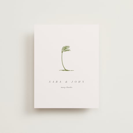 Flat Wedding Thank You Cards